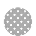 Silver Dots Round Party Paper Plates 10 Pcs.