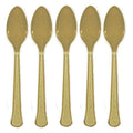 Golden Plastic Spoons 20 Pcs