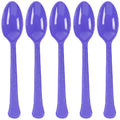 Dark Purple Plastic Spoons 20 Pcs