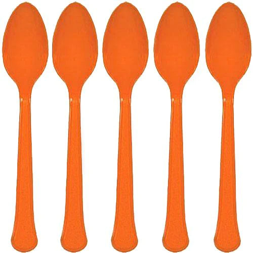 Orange Peel Plastic Spoons 20 pcs