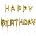 Happy Birthday Golden Letter Candle