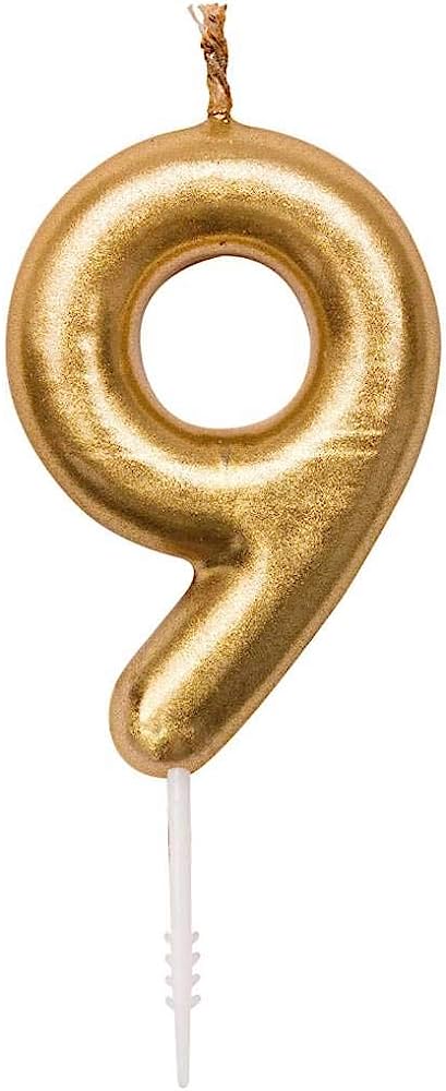 Golden Mini Number Candle For Birthday Cakes