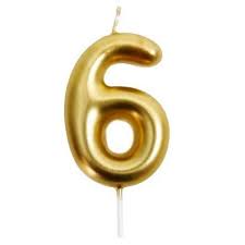 Golden Mini Number Candle For Birthday Cakes