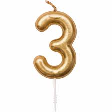 Golden Mini Number Candle For Birthday Cakes