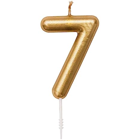 Golden Mini Number Candle For Birthday Cakes