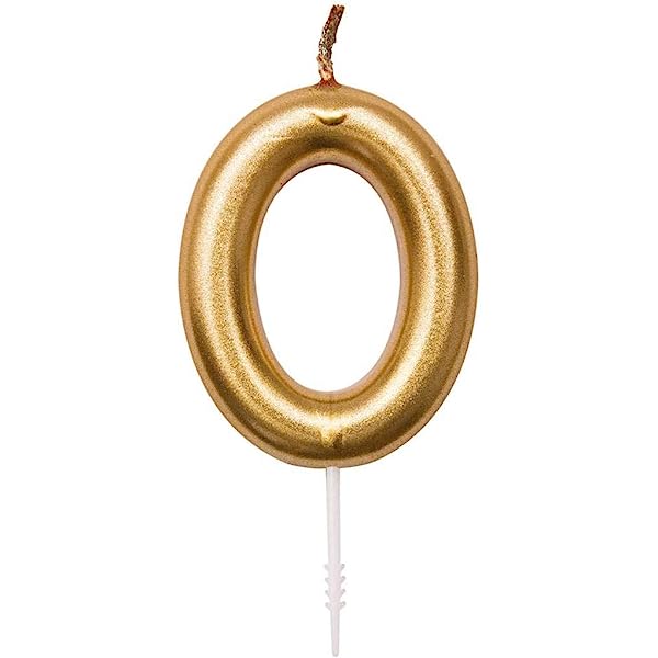 Golden Mini Number Candle For Birthday Cakes