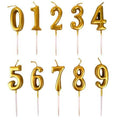 Golden Mini Number Candle For Birthday Cakes