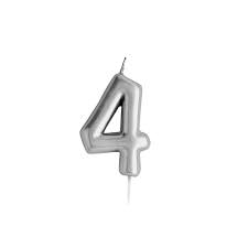 Silver Mini Number Candle For Birthday Cakes