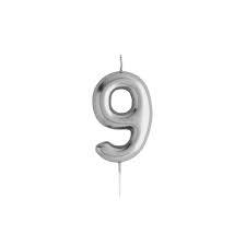 Silver Mini Number Candle For Birthday Cakes