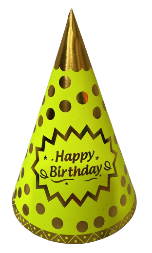 Neon Color Happy Birthday Caps