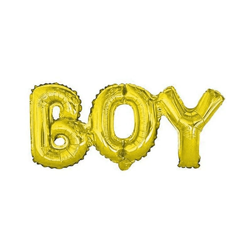 Boy Metallic Foil Letter Balloons