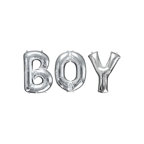Boy Metallic Foil Letter Balloons