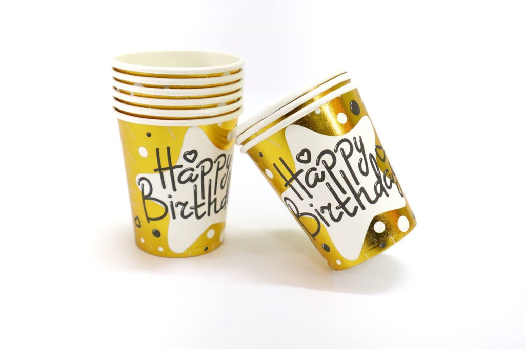 Happy Birthday Paper Cups 10 Pcs