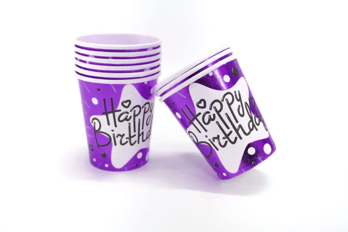 Happy Birthday Paper Cups 10 Pcs