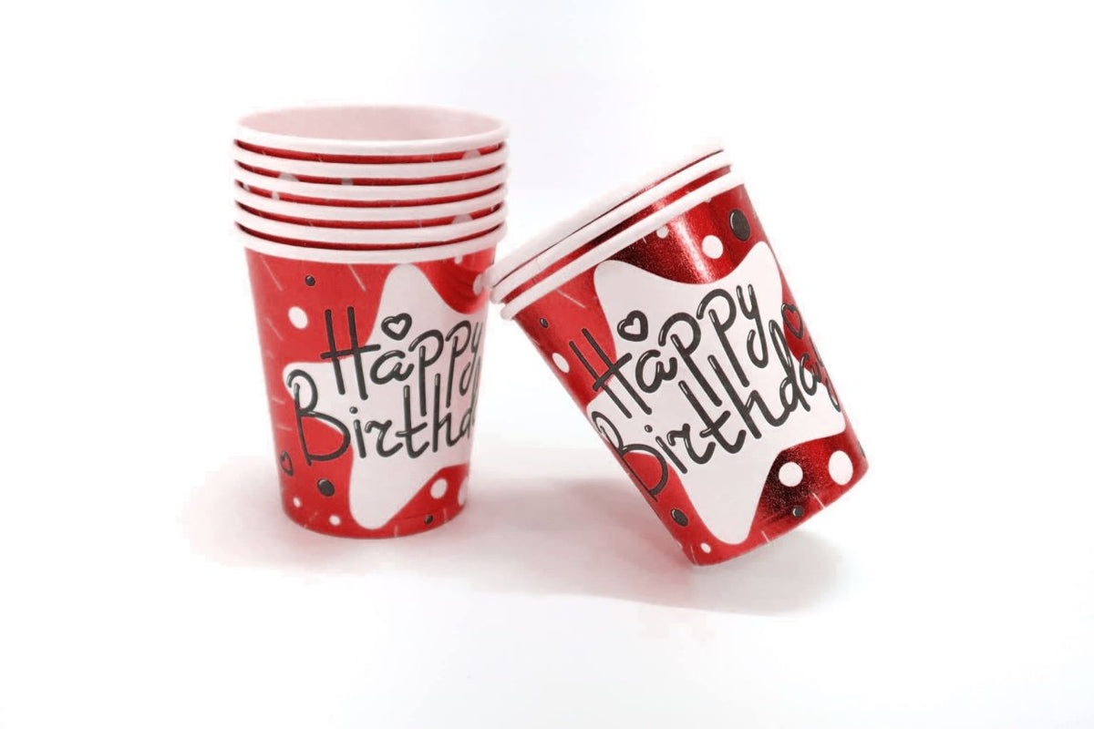 Happy Birthday Paper Cups 10 Pcs
