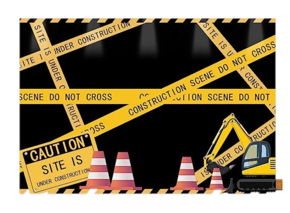 Construction Theme Backdrop