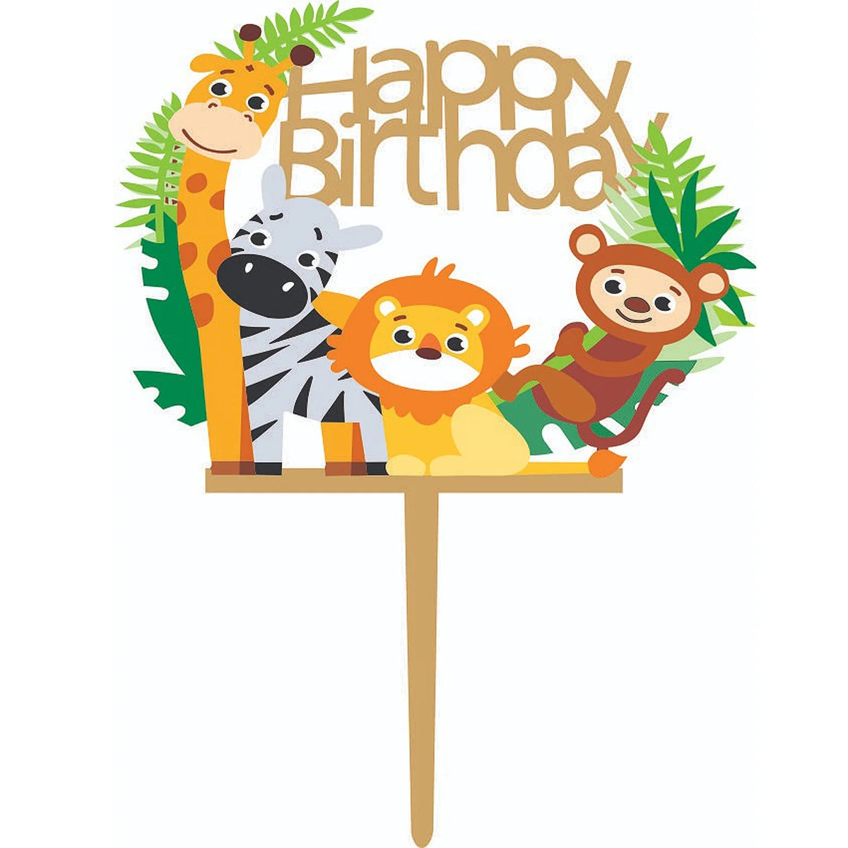 Jungle Animals Cake Topper