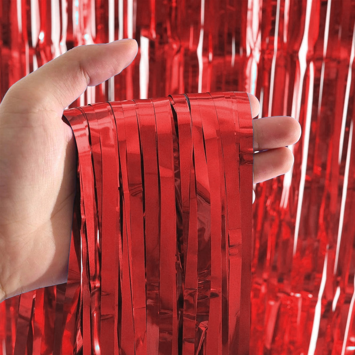 Metallic Fringe Foil Curtain – Party Decoration Backdrop