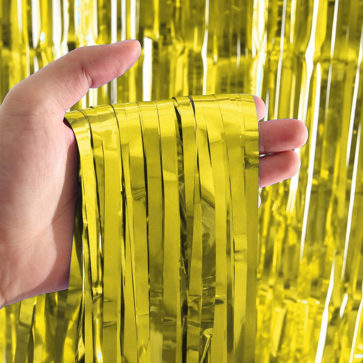 Metallic Fringe Foil Curtain – Party Decoration Backdrop
