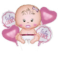Baby Girl Balloon Bouquet 5pcs