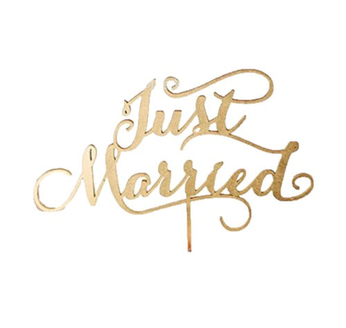 Just Married Cake Topper