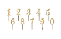 Golden Numbers Cake Topper