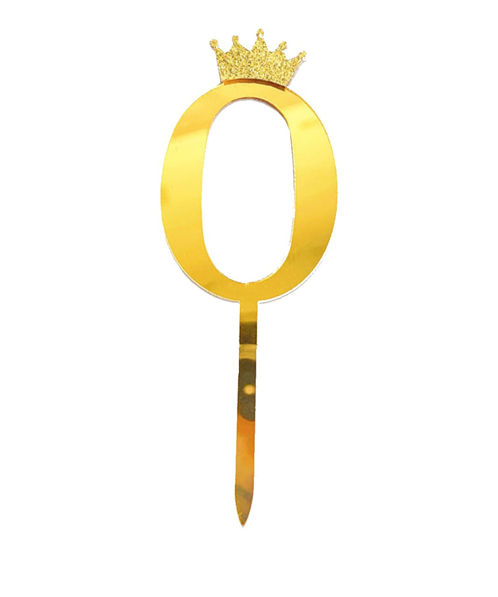 Golden Numbers Cake Topper