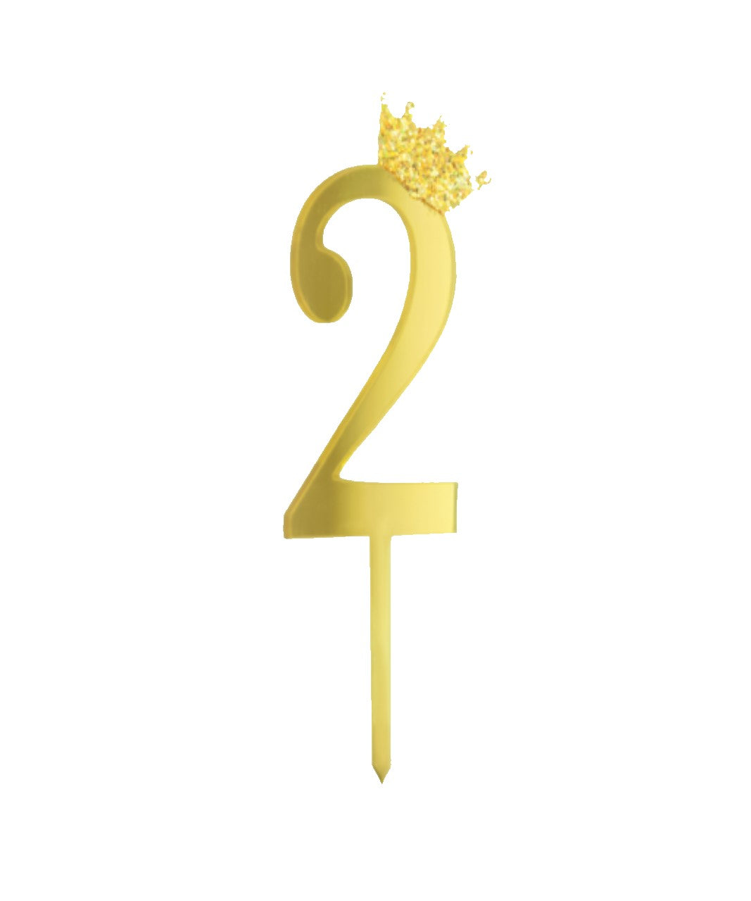 Golden Numbers Cake Topper