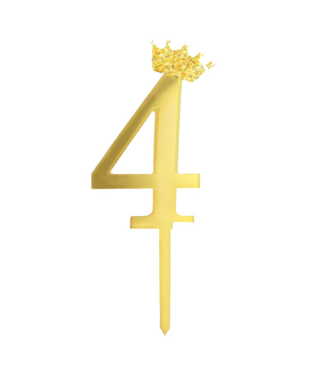 Golden Numbers Cake Topper