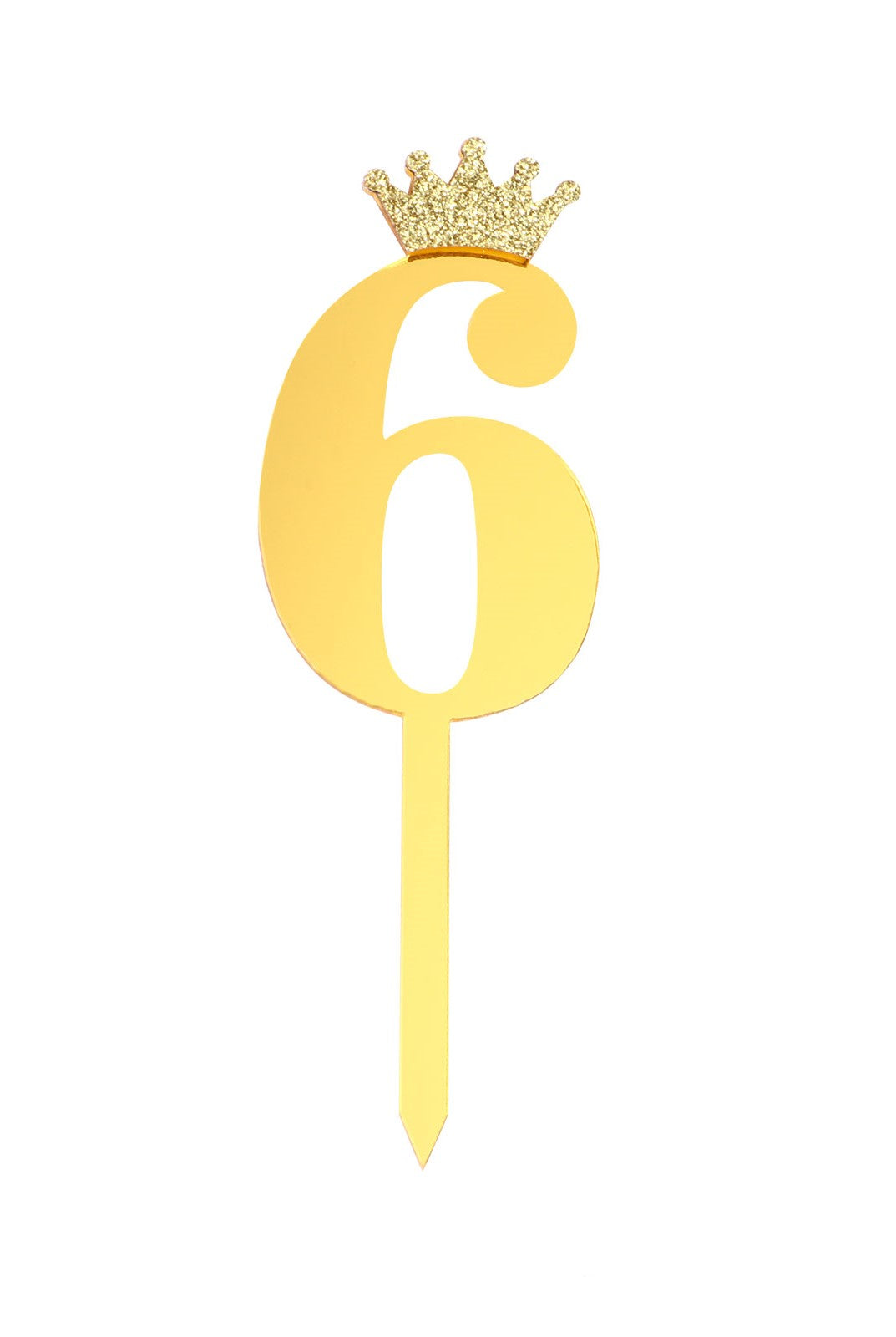 Golden Numbers Cake Topper