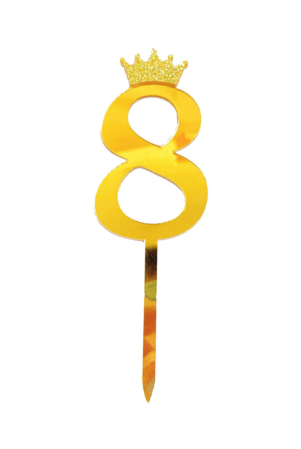 Golden Numbers Cake Topper