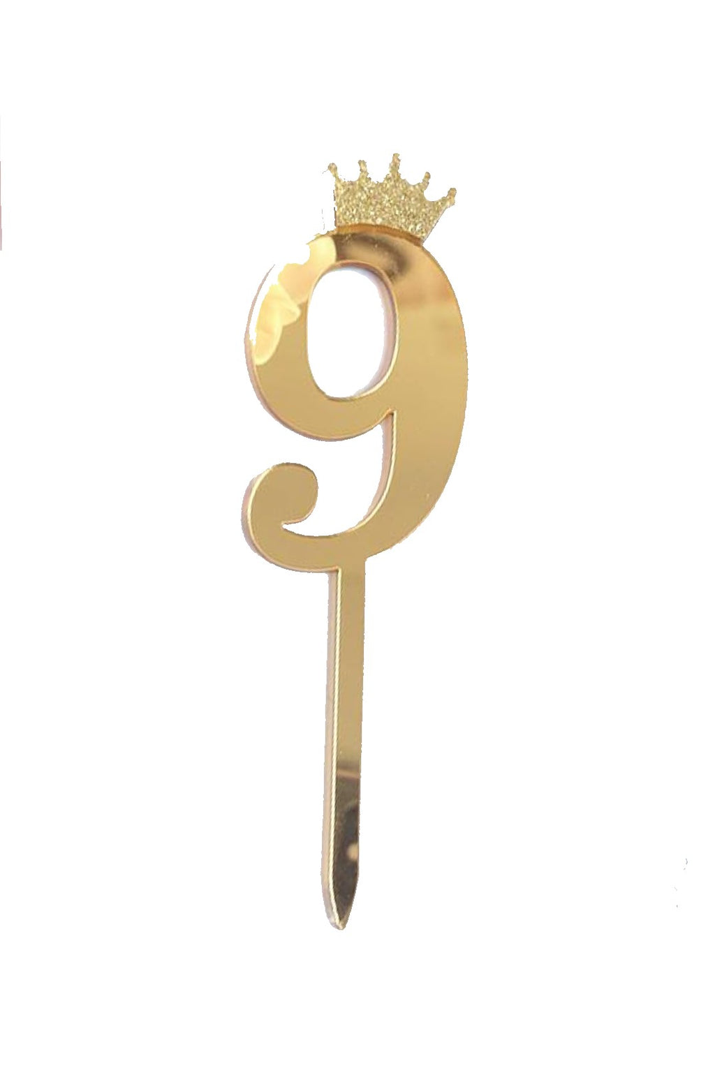Golden Numbers Cake Topper