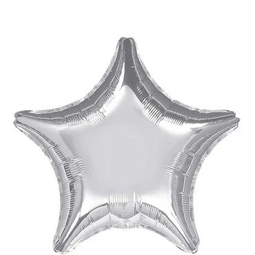 Silver Star Shape Foil Balloon 18 inch