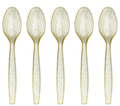 Golden Plastic Spoons 20 Pcs