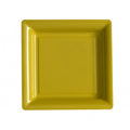 Square Fancy Golden Plates 10 Pcs.