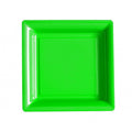 Square Green Plates 10 Pcs.