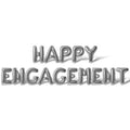 Silver Engagement Letter Foil Balloons