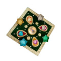 Handcrafted Velvet  Thali with Decorative Diyas