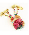 Tinsel Pom and Bead Bracelet