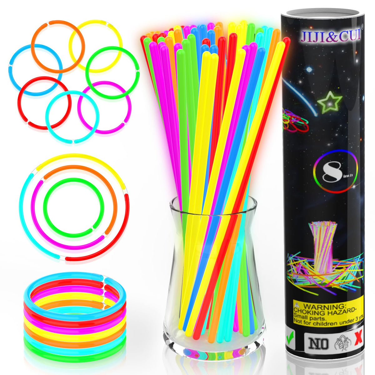 Glow Stick Bracelets – Party Pack of 50