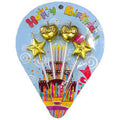 Star & Heart Birthday Cake Candles