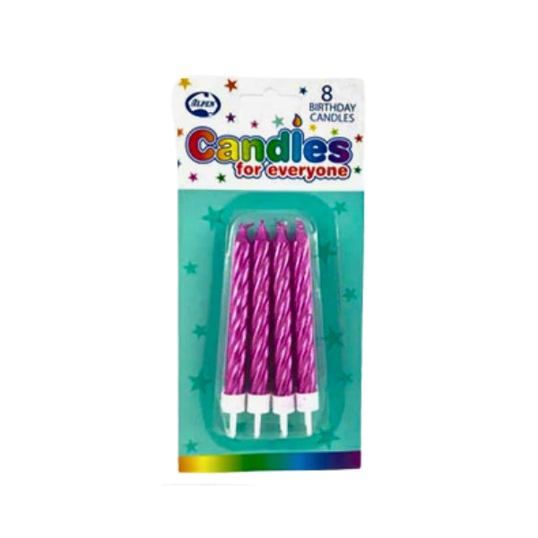 Metallic Spiral Birthday Candles