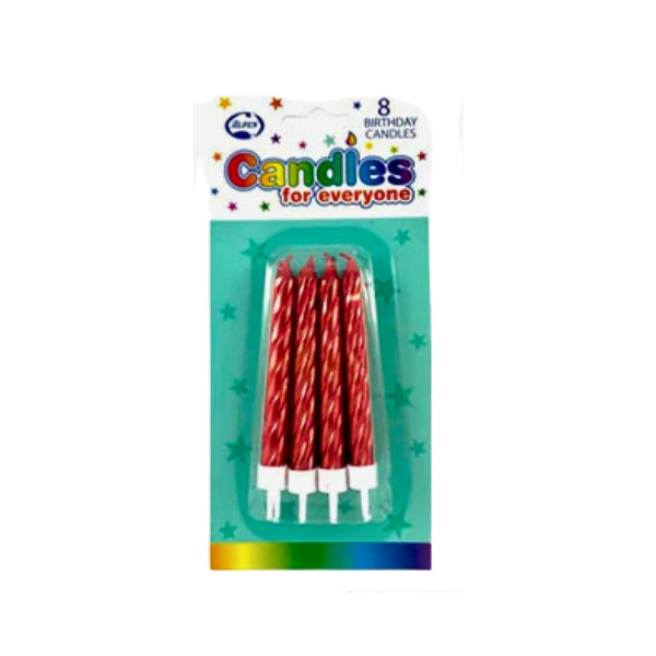Metallic Spiral Birthday Candles