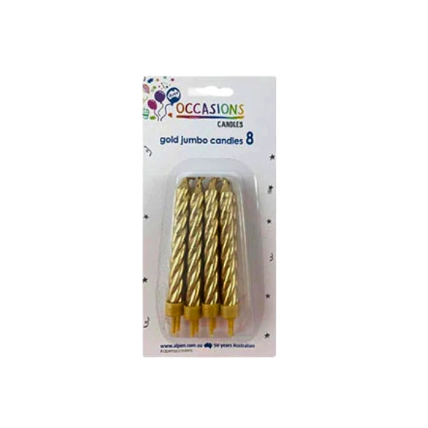 Metallic Spiral Birthday Candles