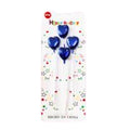 Blue Heart-Shaped Birthday Candles