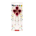 Red Heart-Shaped Birthday Candles