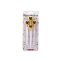 Golden Heart-Shaped Birthday Candles