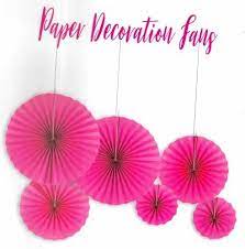 Paper Fans  Set for Wall Decor & Backdrops