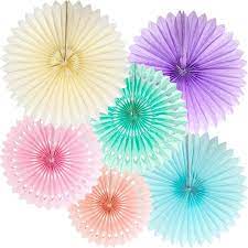Paper Fans  Set for Wall Decor & Backdrops
