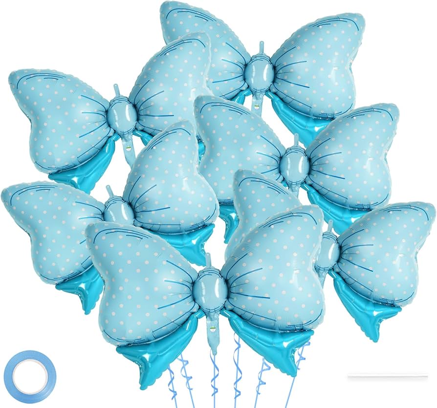 Blue Butterfly Foil Balloons